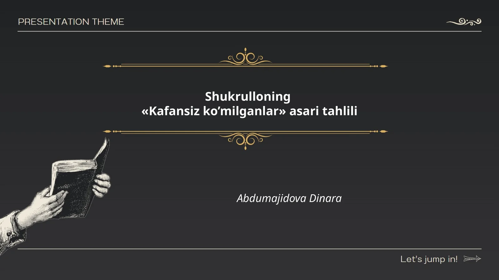 Kafansiz ko’milganlar asari tahlili