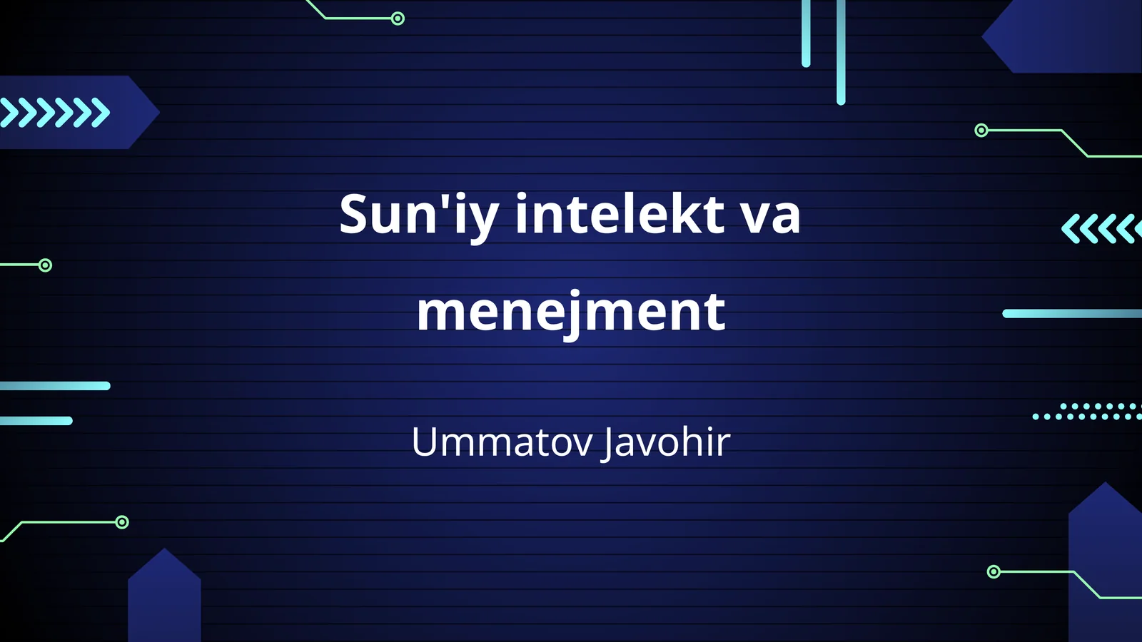 Sun'iy intelekt va menejment