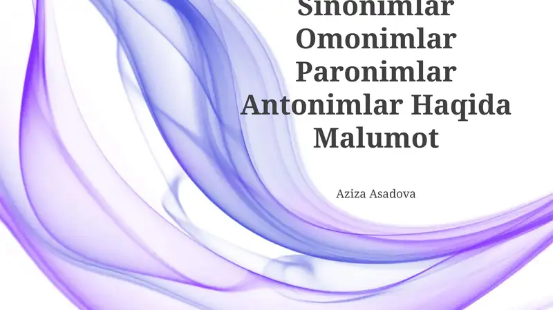 Sinonimlar Omonimlar Paronimlar Antonimlar Haqida Malumot