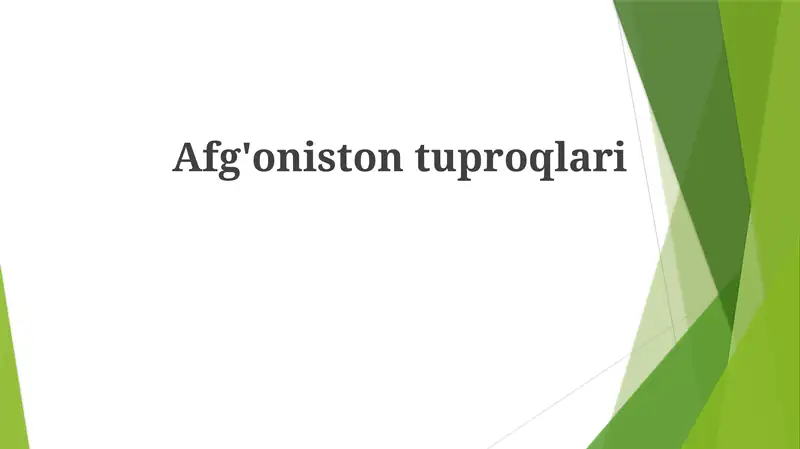 Afg'onistontuproqlari