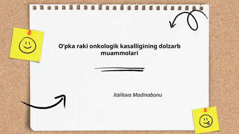 Oʻpka raki onkologik kasalligining dolzarb muammolari