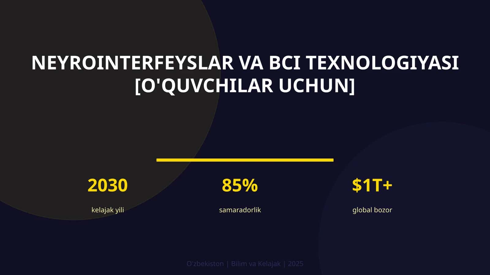 Neyrointerfeyslar va BCI texnologiyasi [o'quvchilar uchun]