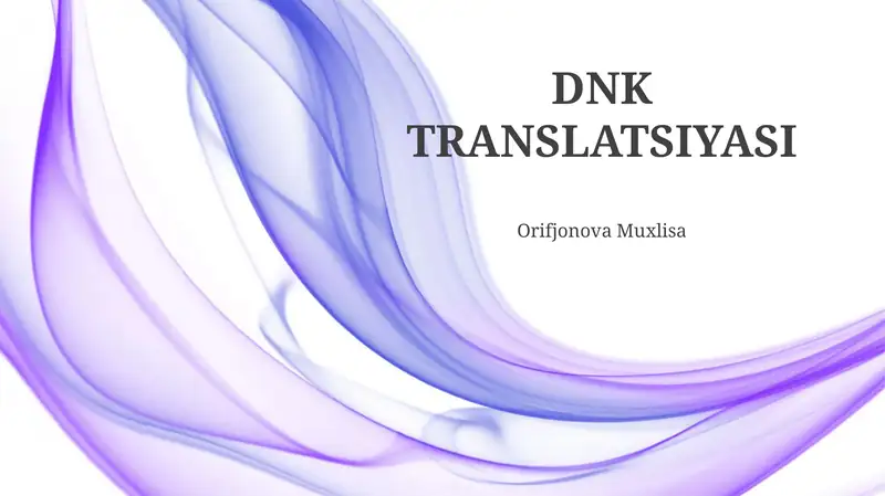 DNK TRANSLATSIYASI