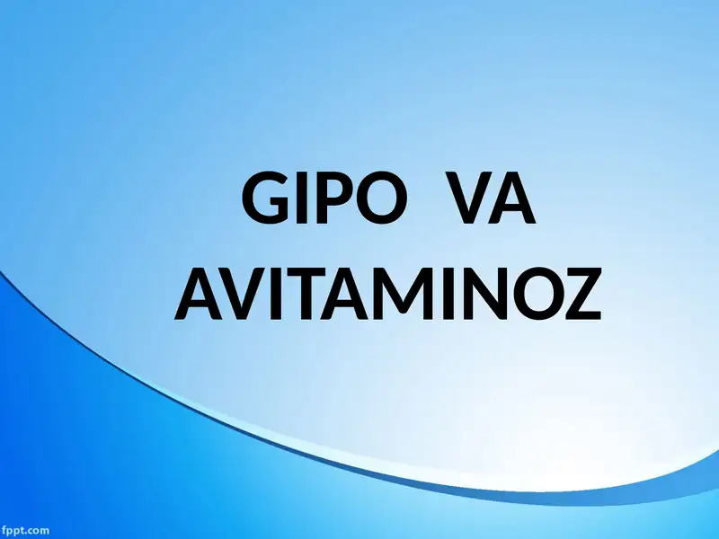 GIPO VA AVITAMINOZ