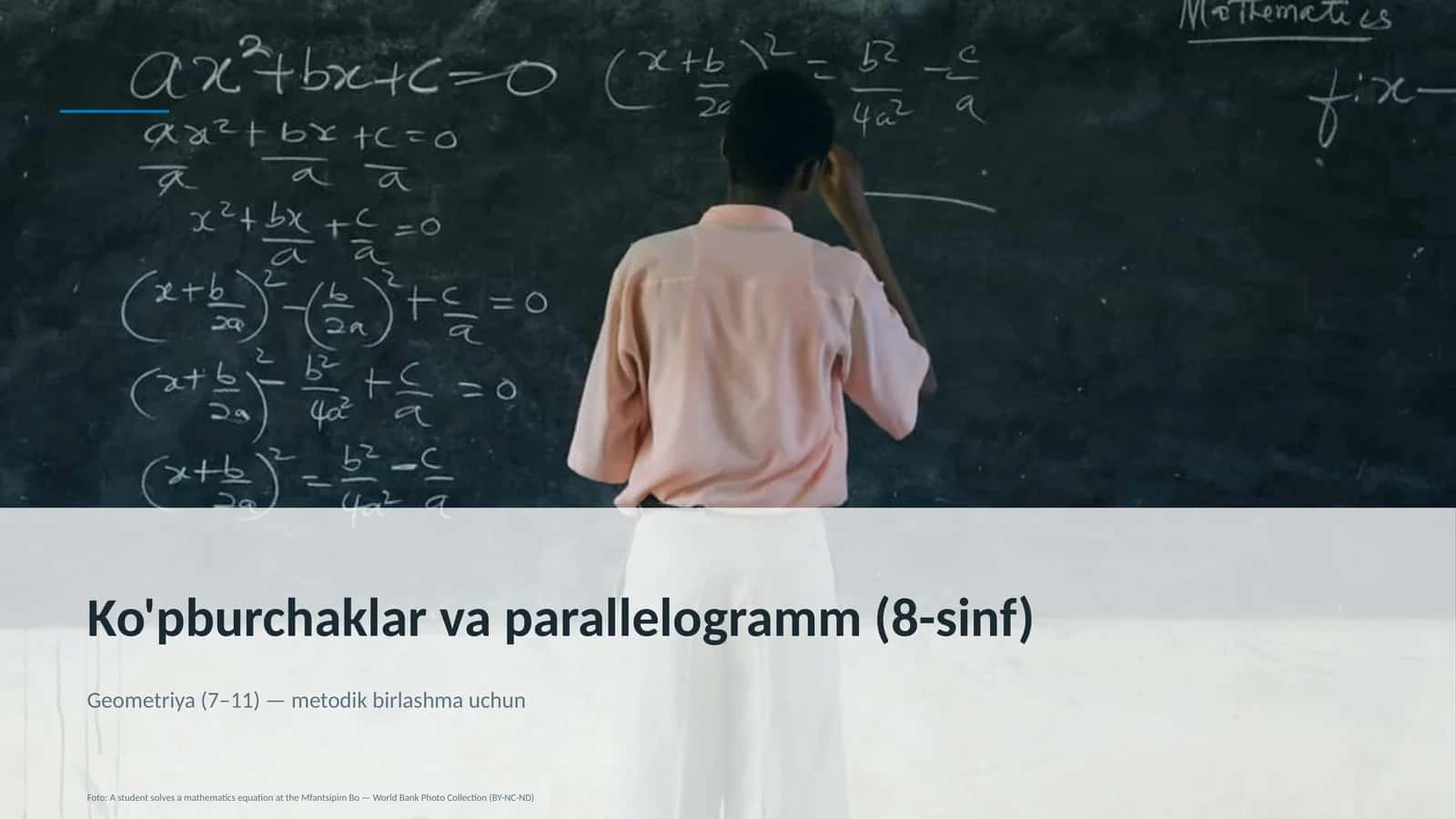 Ko'pburchaklar va parallelogramm (8-sinf)