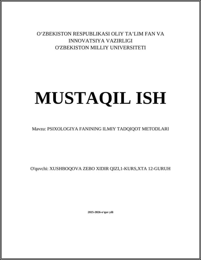 MUSTAQIL ISH