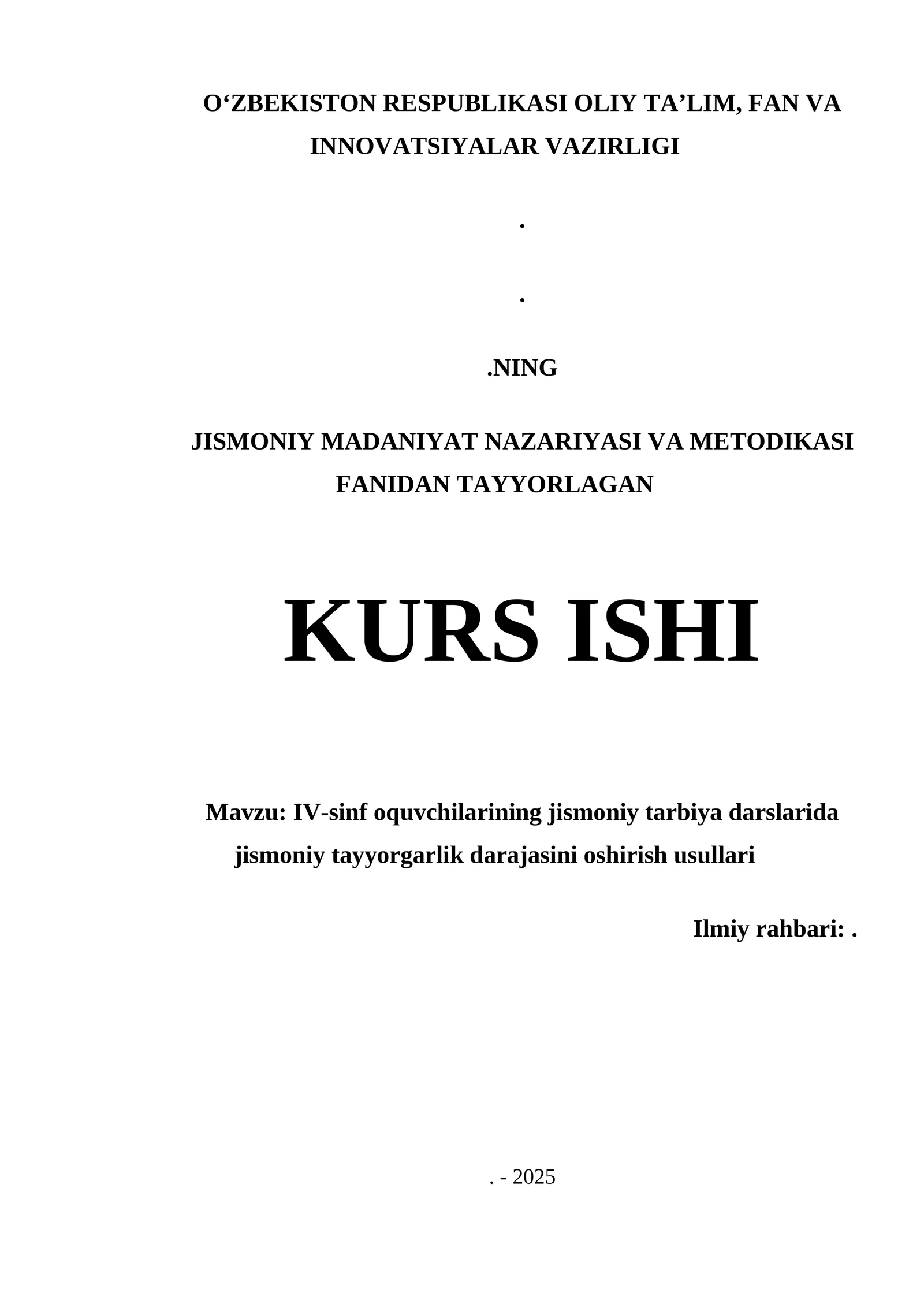IV-sinf oquvchilarining jismoniy tarbiya darslarida jismoniy tayyorgarlik darajasini oshirish usullari