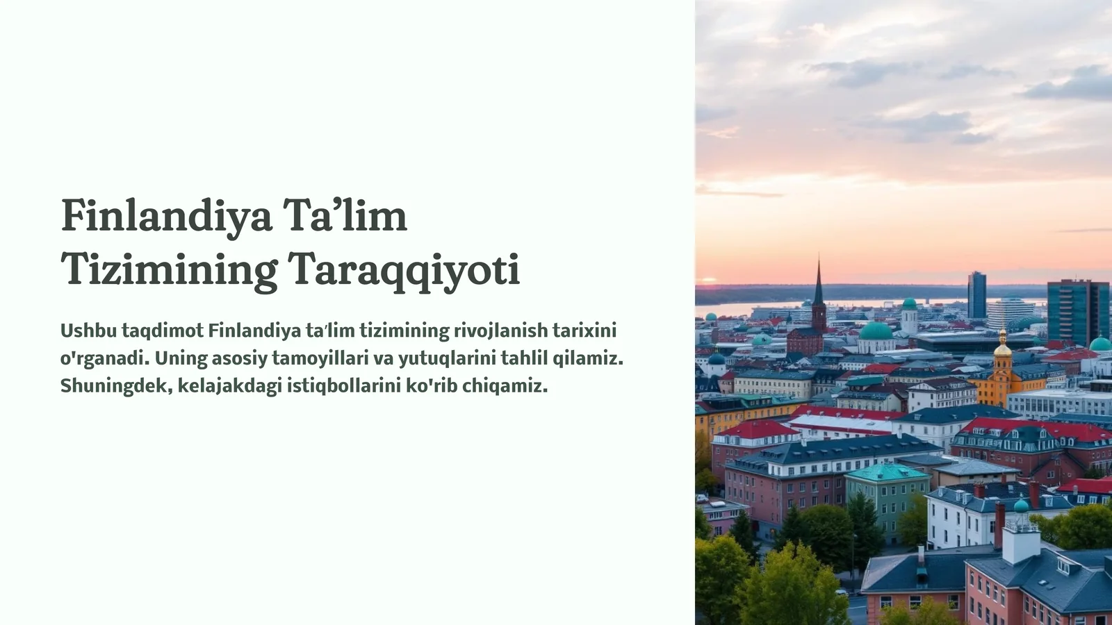 Finlandiya Taʼlim Tizimining Taraqqiyoti