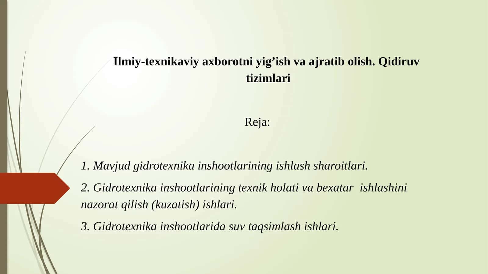 Ilmiy-texnikaviy axborotni yig’ish va ajratib olish. Qidiruv tizimlari