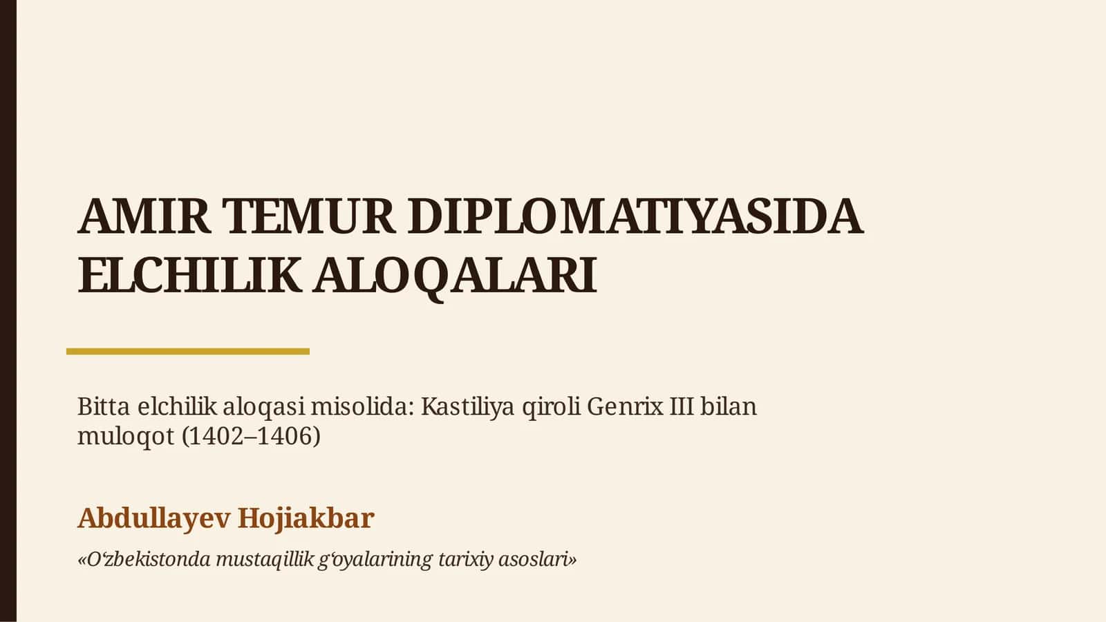 amir Temur va Ispaniya
