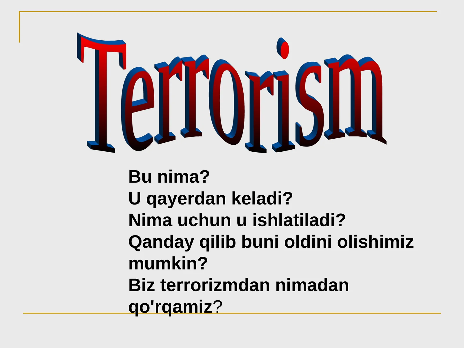 Terrorizm