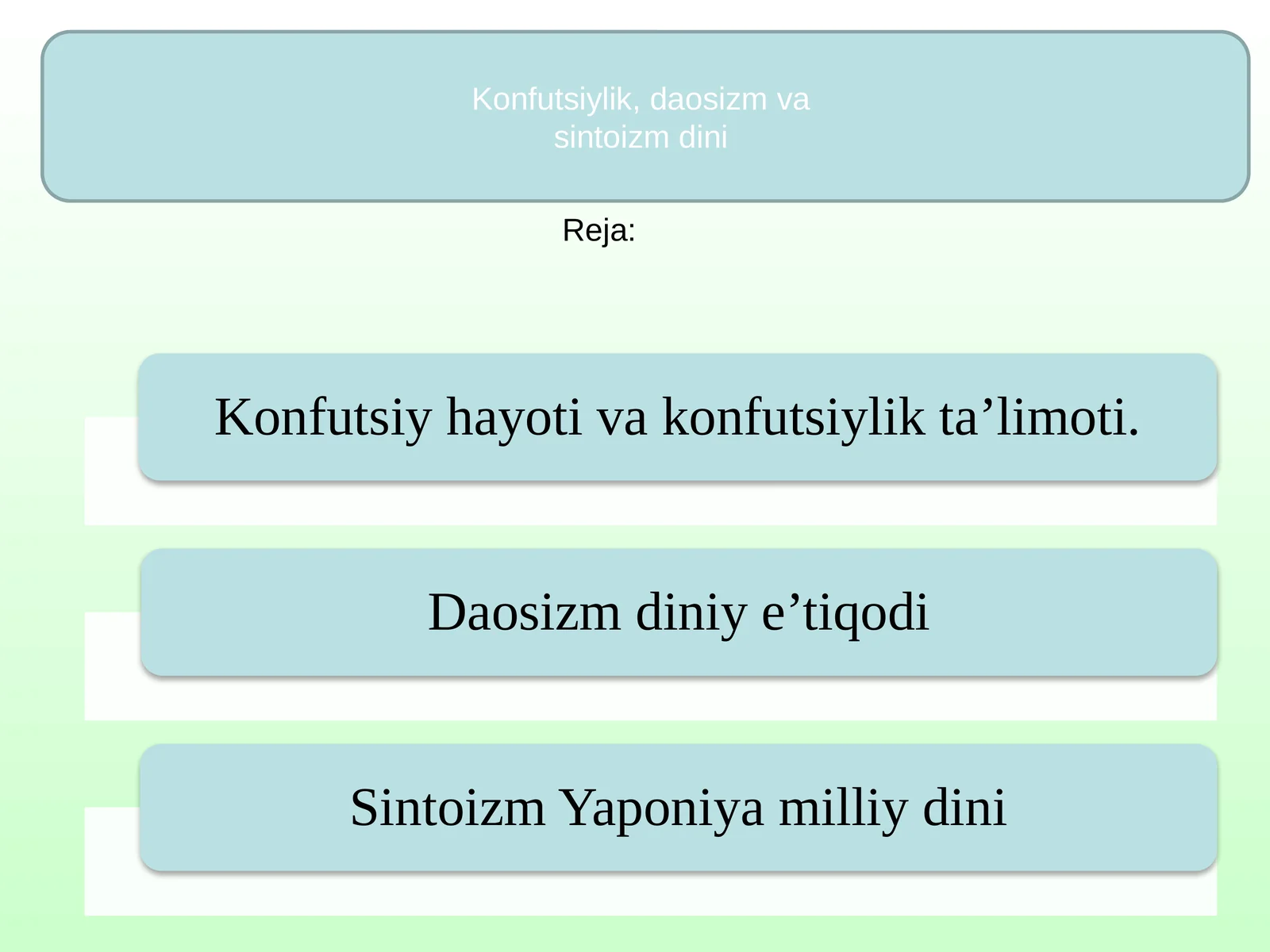 Konfutsiylik, daosizm va sintoizm dini