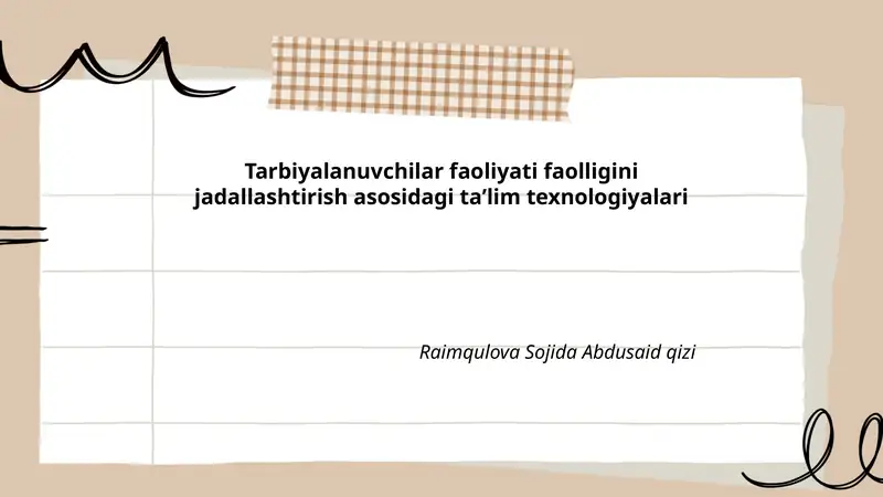 Interfaol ta'lim usullari
