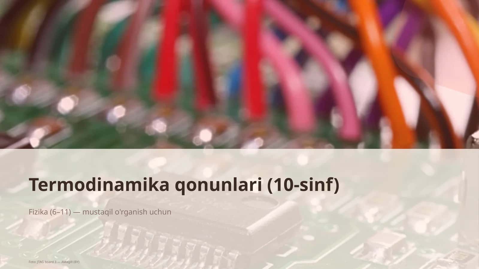 Termodinamika qonunlari (10-sinf)