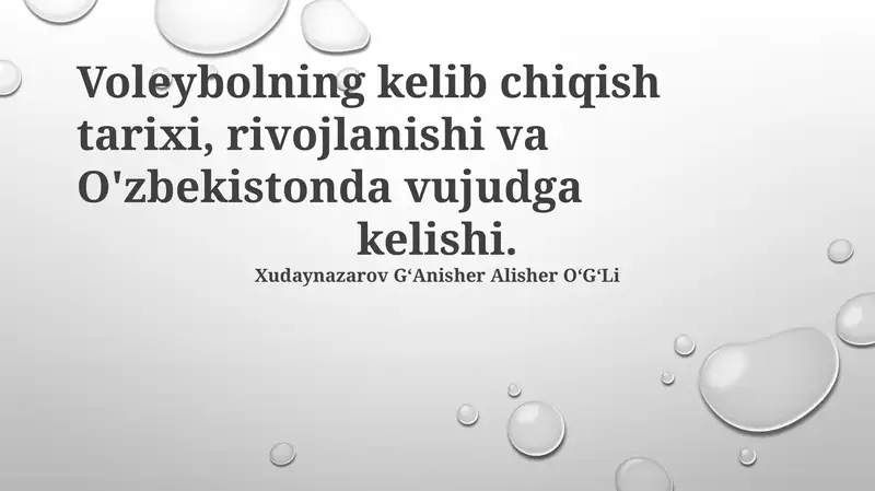 Voleybol tarixi O'zbekistonda