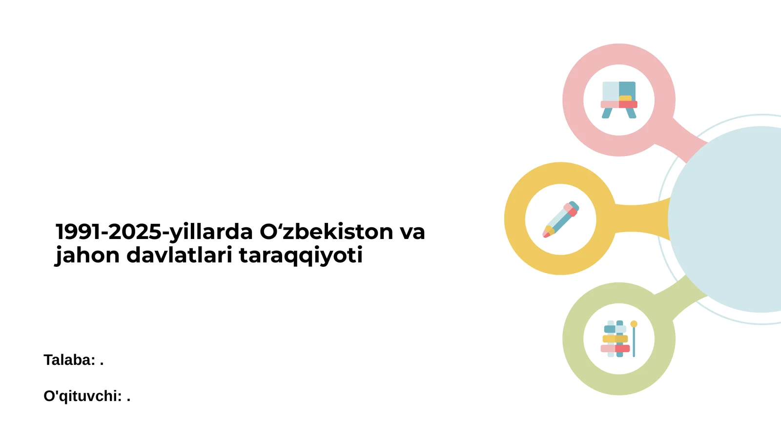 Oʻzbekiston va jahon davlatlari taraqqiyoti