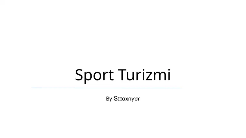 Sport Turizmi