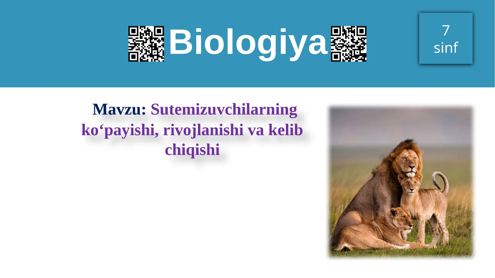 Sutemizuvchilarning ko‘payishi, rivojlanishi va kelib chiqishi