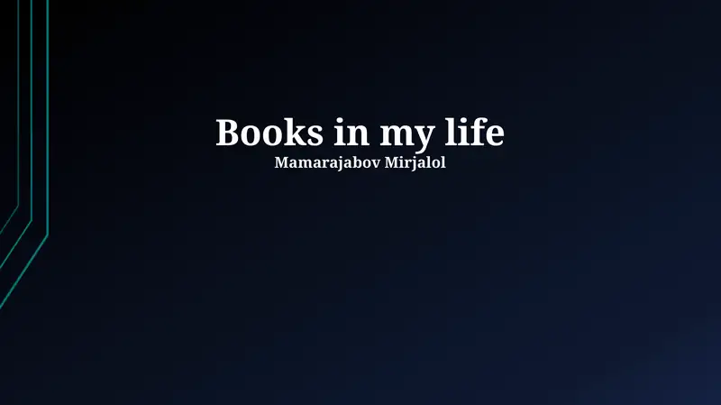 Books in my life