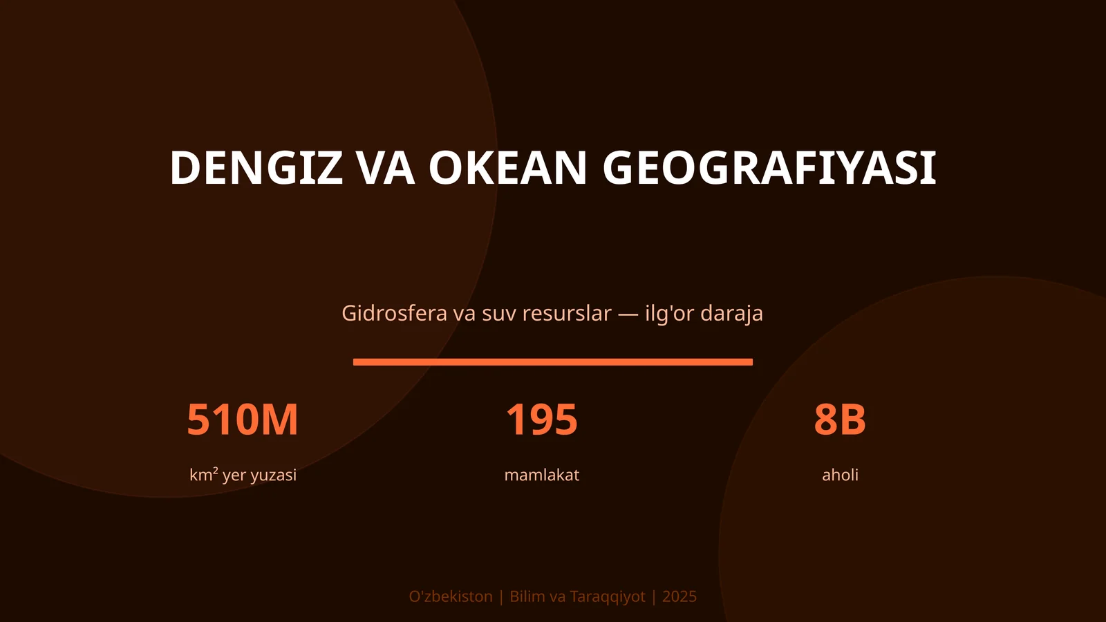 Dengiz va okean geografiyasi