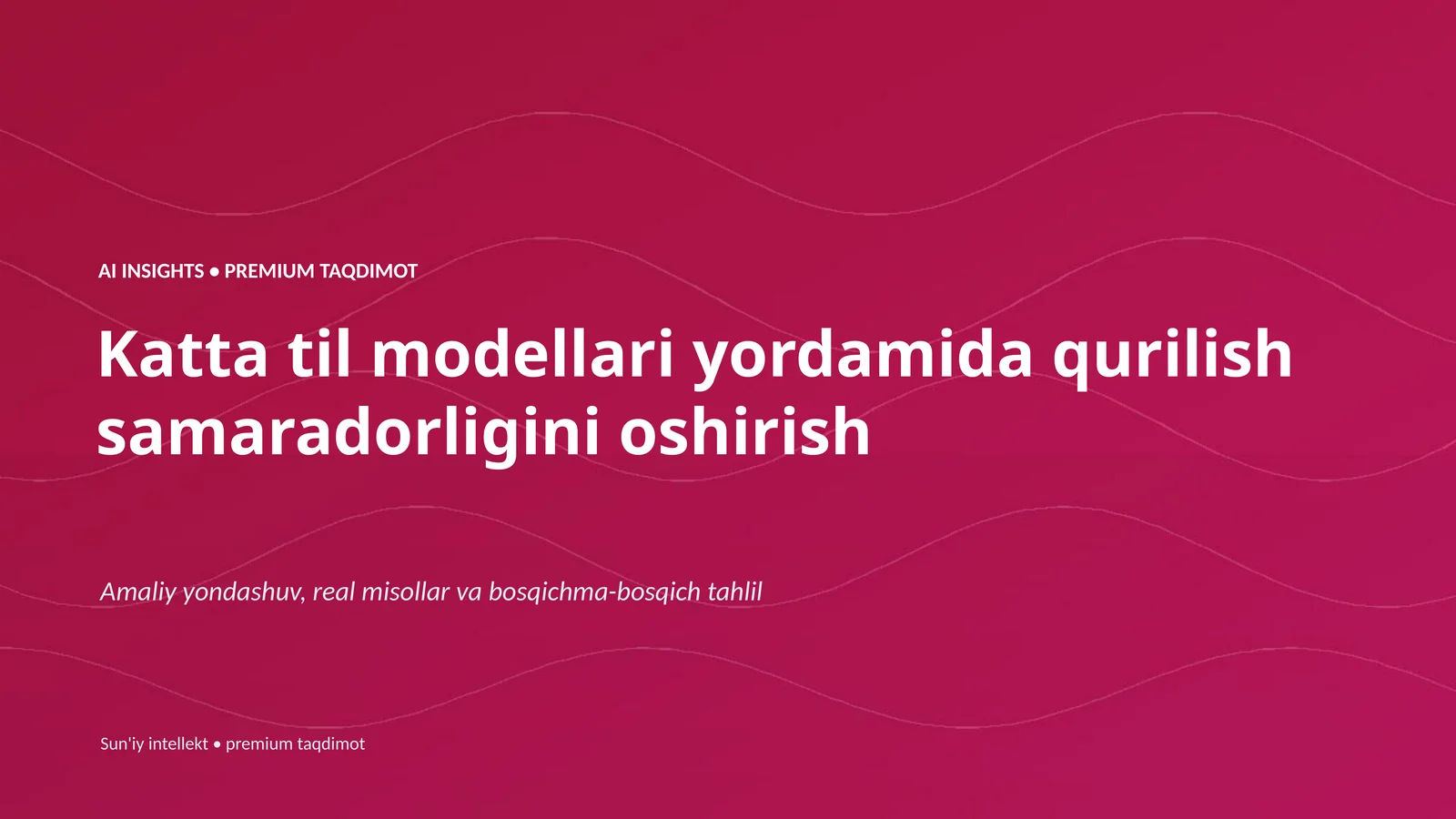 AI INSIGHTS • PREMIUM TAQDIMOT