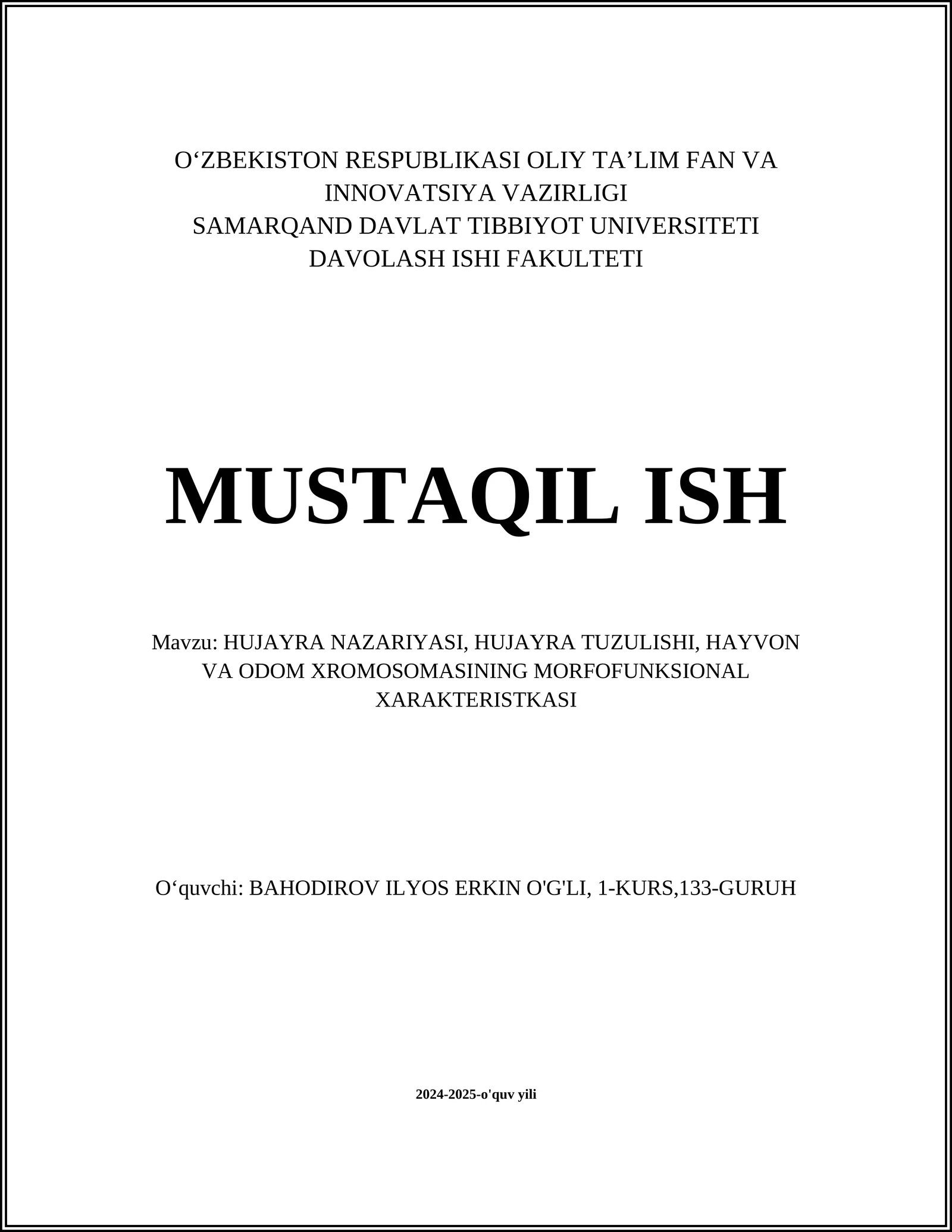 Hujayra Nazariyasi