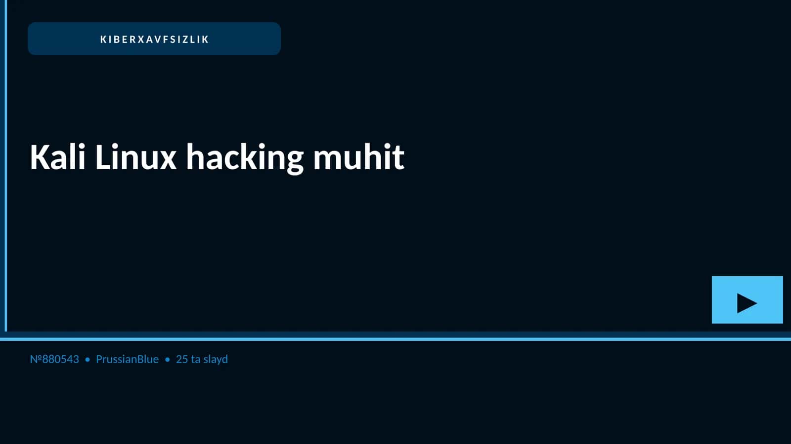 Kali Linux hacking muhit