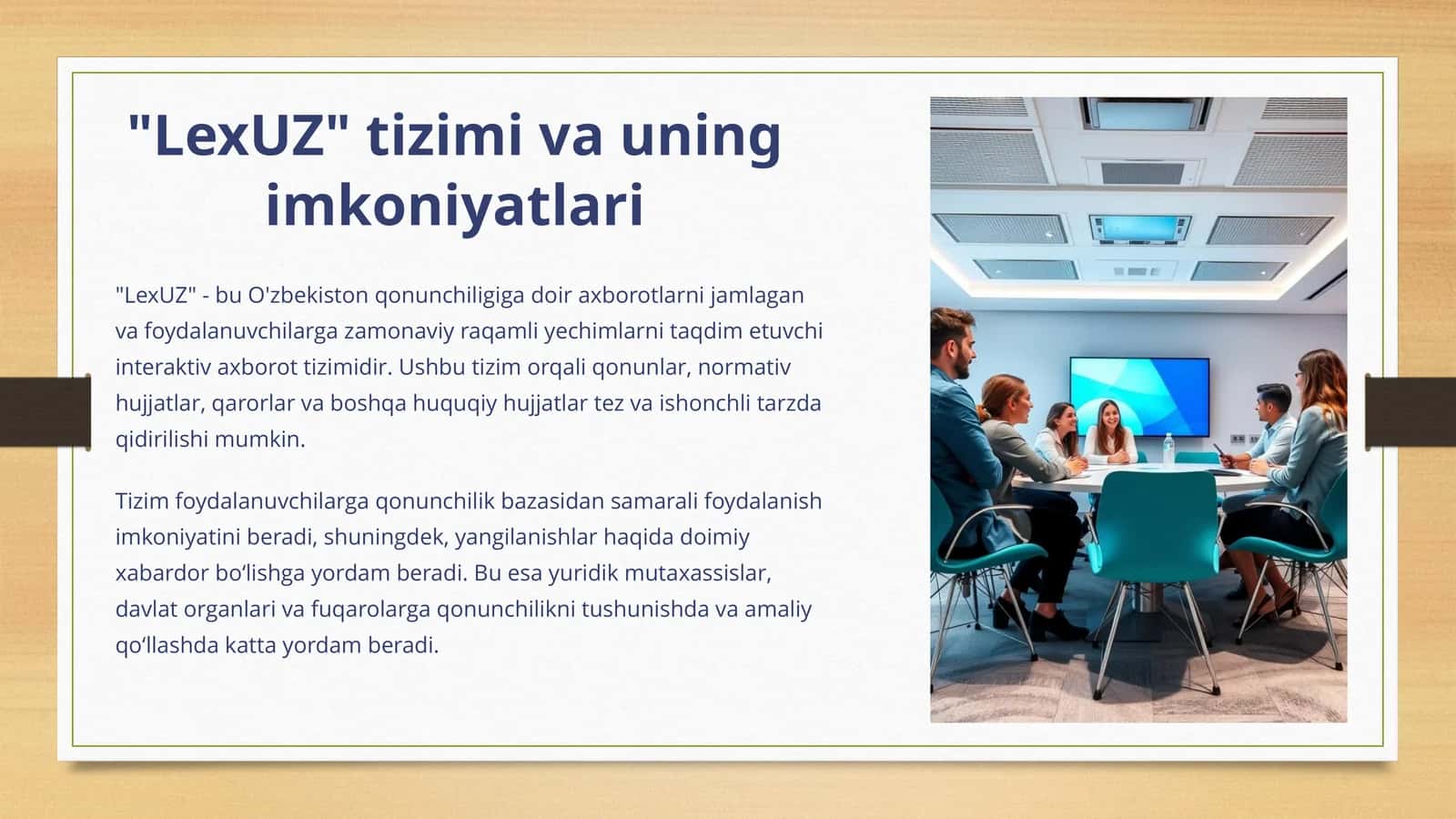 LexUZ tizimi va uning imkoniyatlari