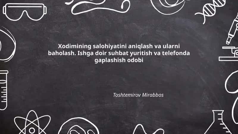 Xodim salohiyatini baholash