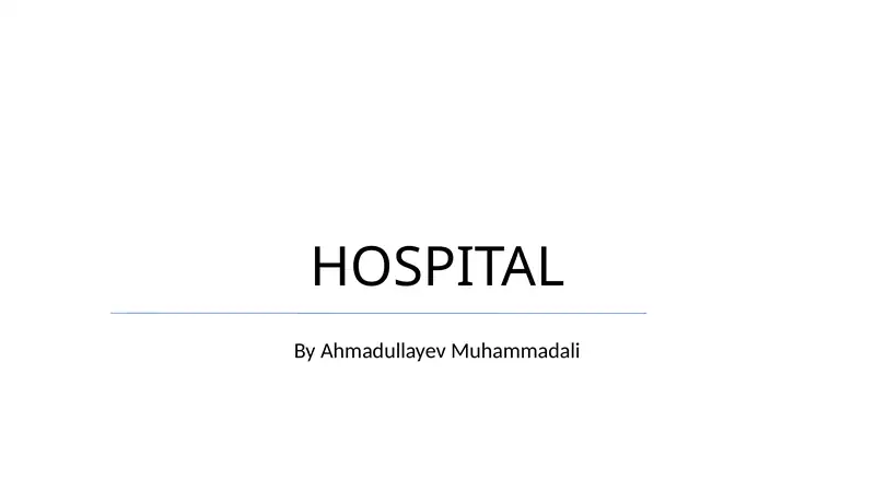 HOSPITAL