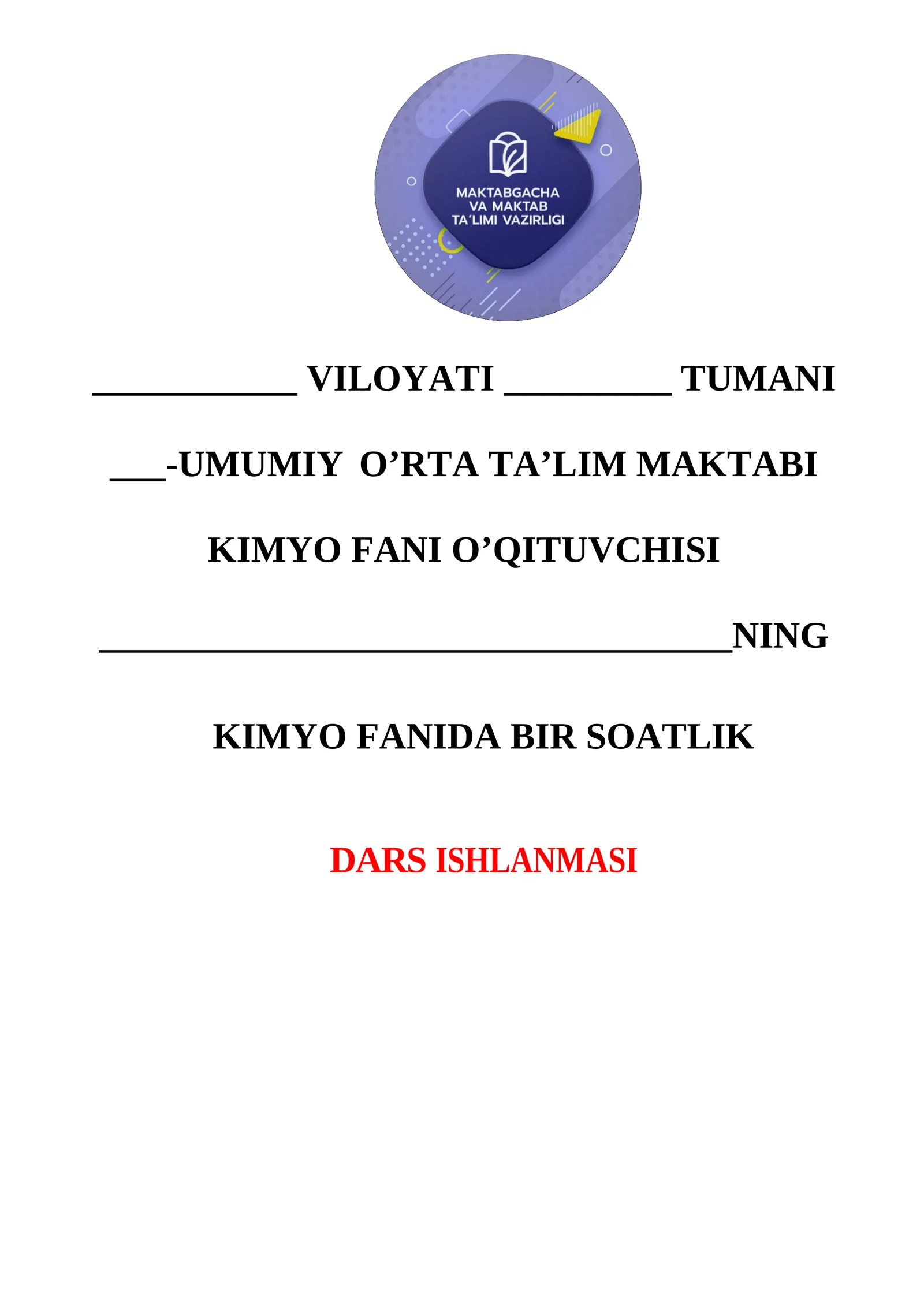 7-sinf kimyo Kislotali yomg’irlar Dars Ishlanmasi