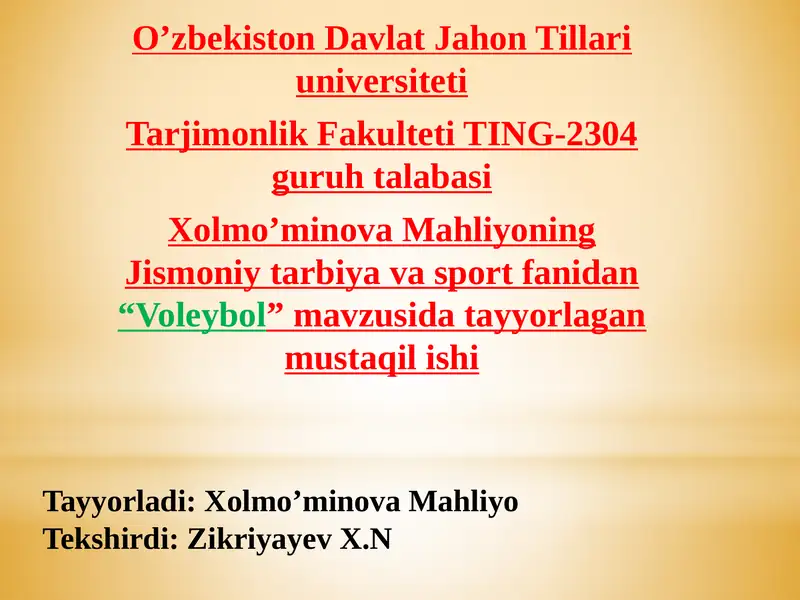 Voleybol