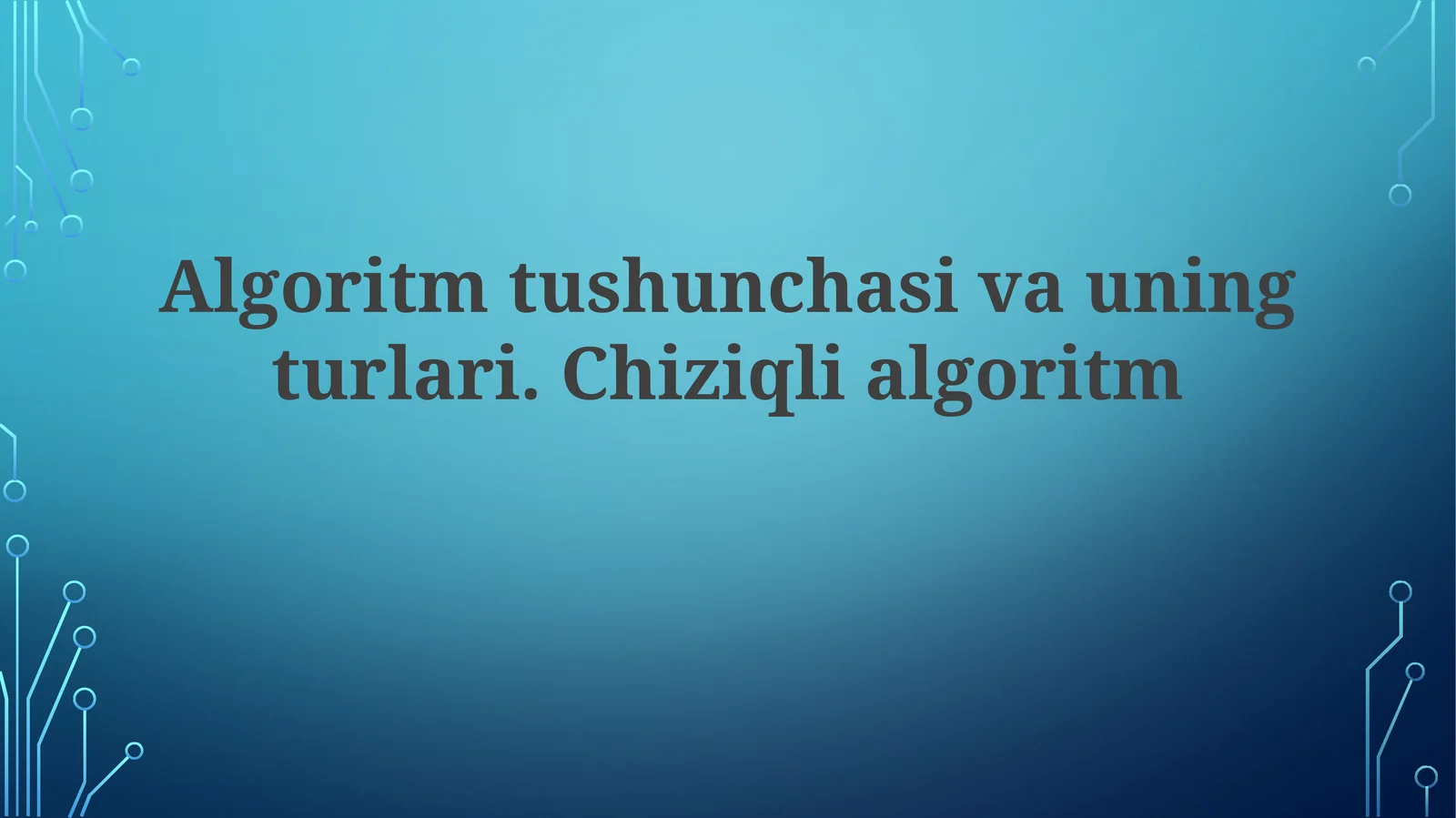 Chiziqli algoritm