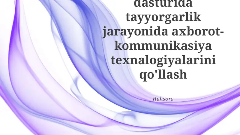 Xalqaro baholash dasturida tayyorgarlik jarayonida axborot-kommunikasiya texnologiyalarini qo'llash