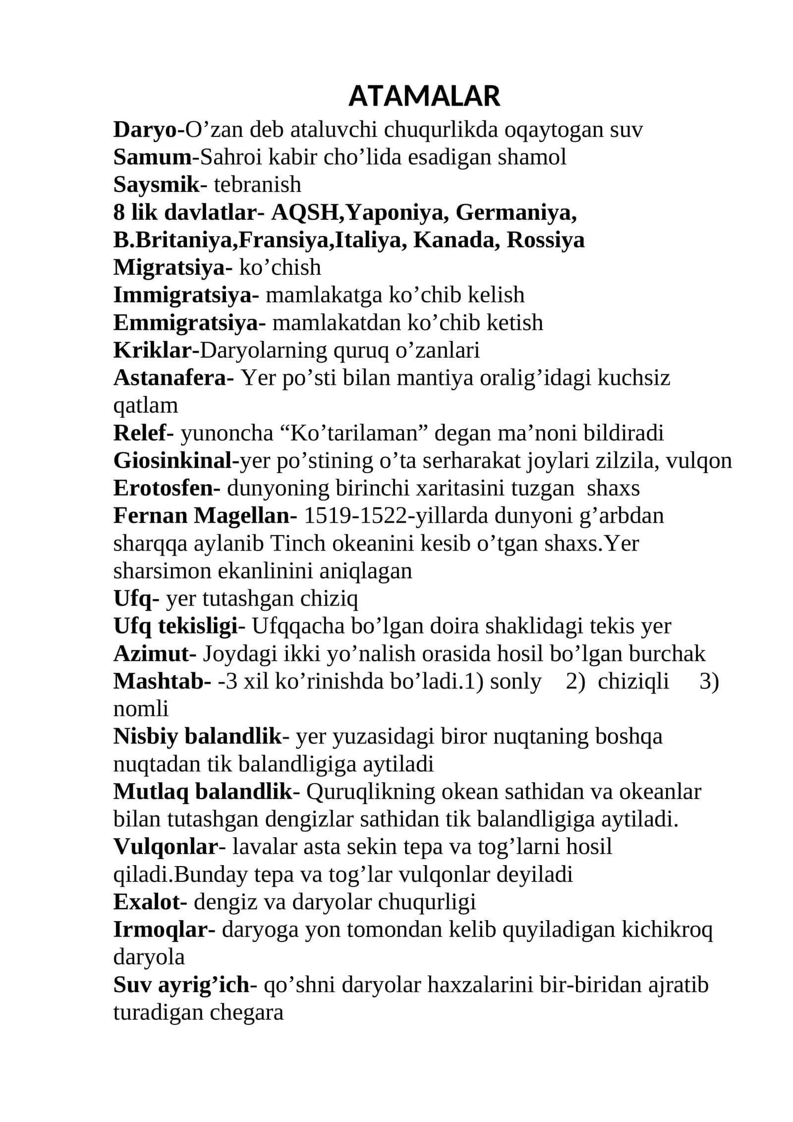 ATAMALAR
