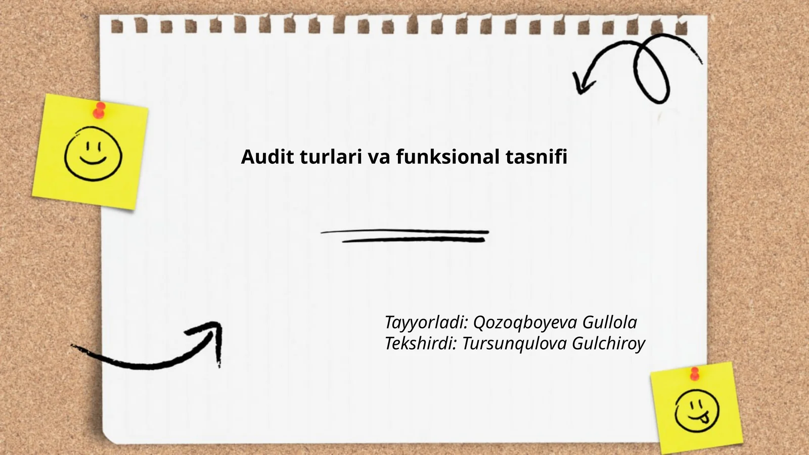 Audit turlari va funksional tasnifi