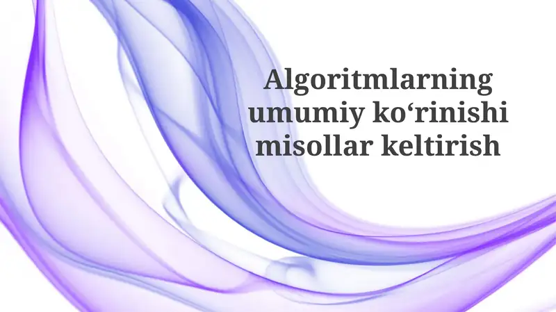 Sartlash Algoritmlari