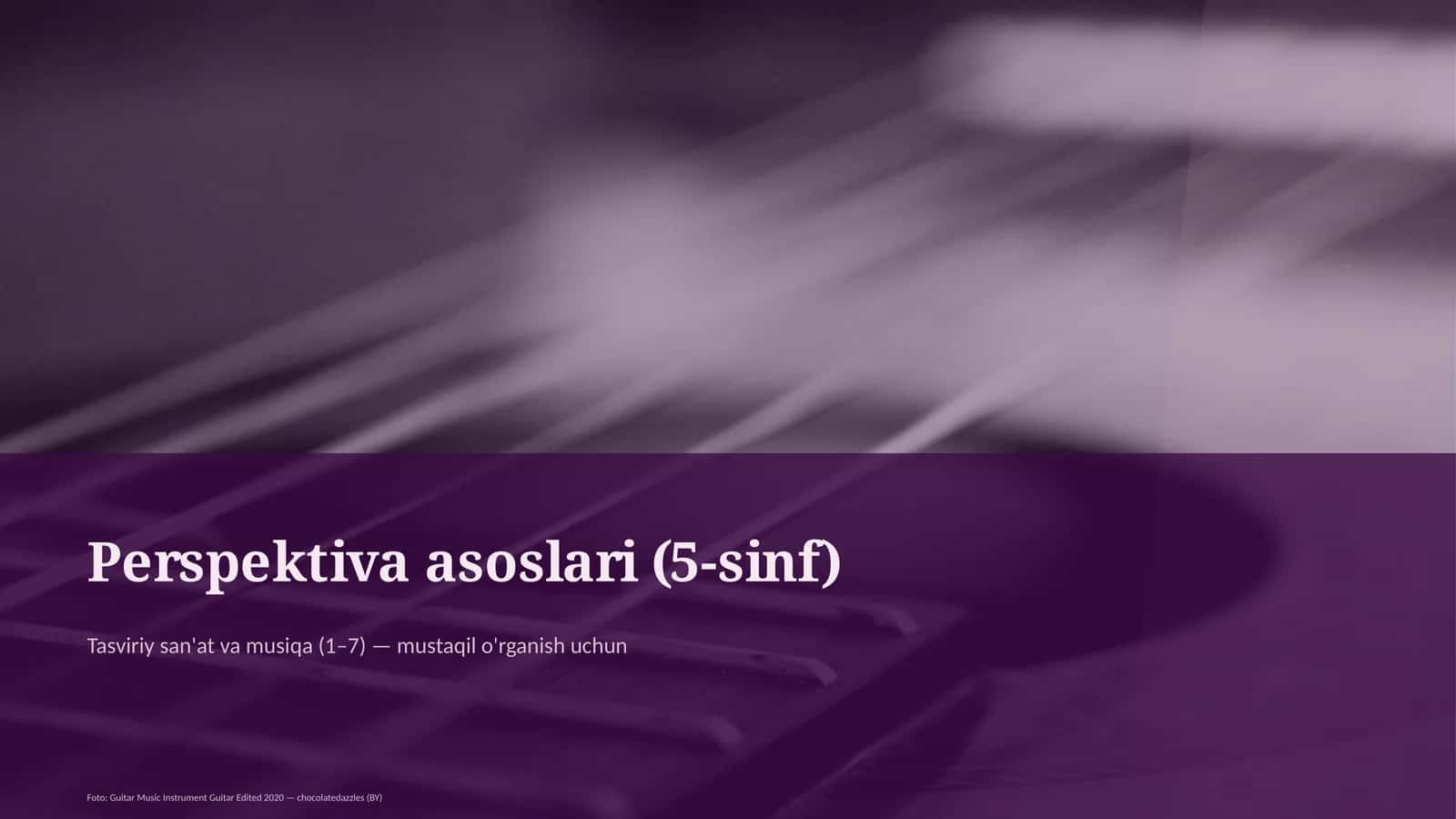 Perspektiva asoslari (5-sinf)