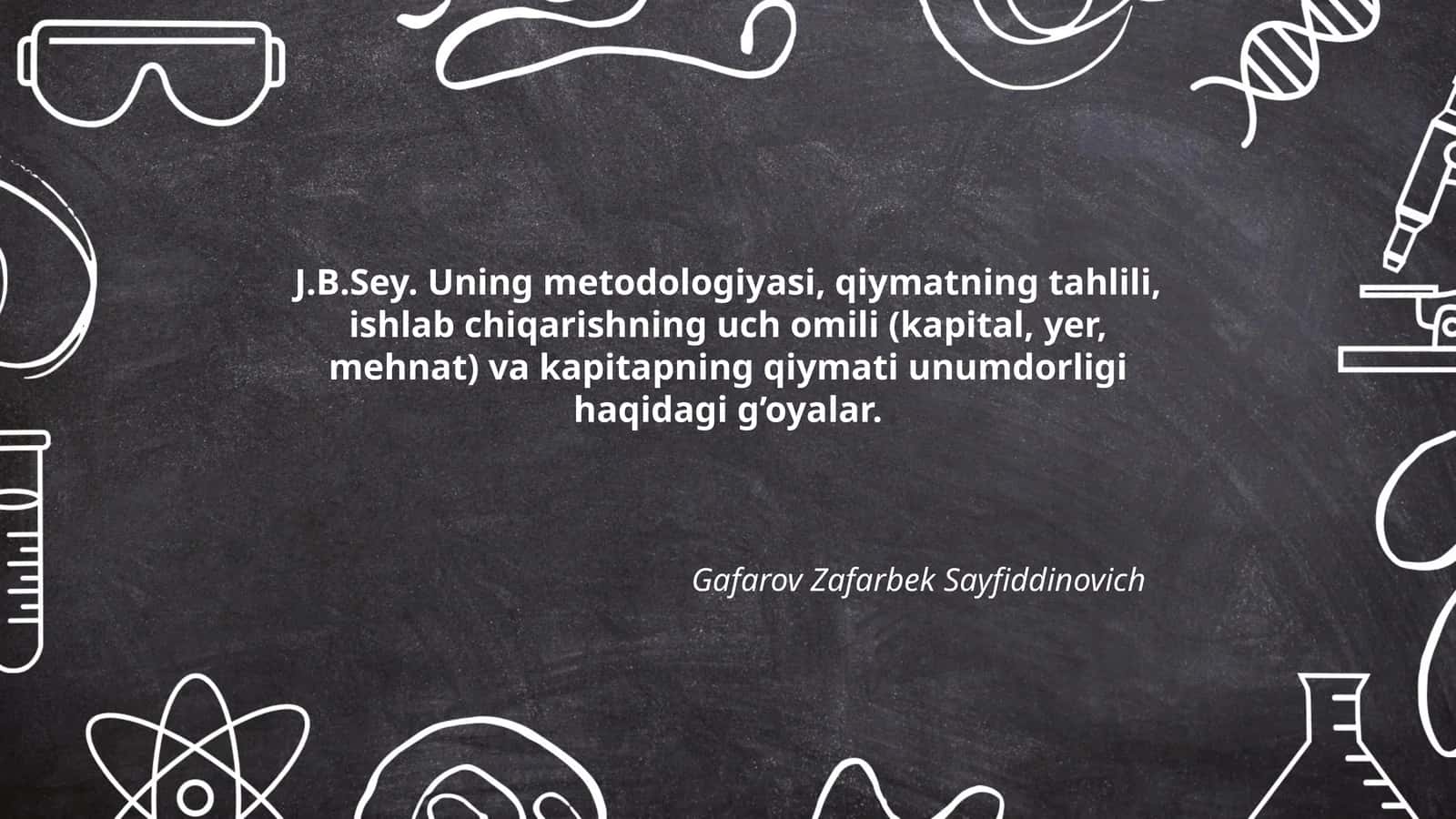 Uning metodologiyasi, qiymatning tahlili