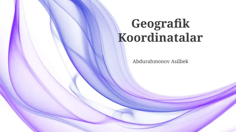 Geografik Koordinatalar