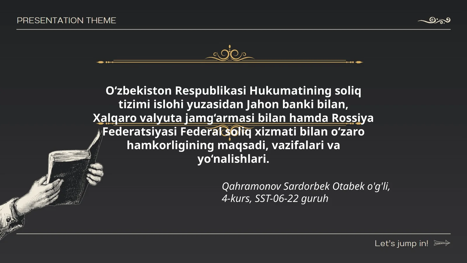 O‘zbekiston Respublikasi Hukumatining soliq tizimi islohi yuzasidan Jahon banki bilan