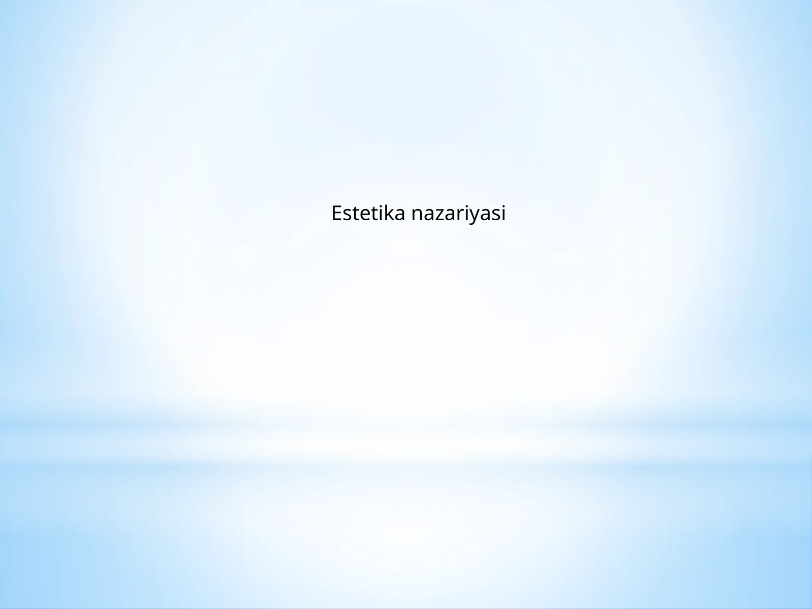 Estetika nazariyasi