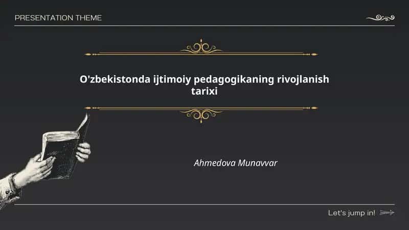 O'zbekistonda ijtimoiy pedagogikaning rivojlanish tarixi
