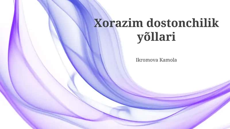 Xorazim dostonchilik yõllari