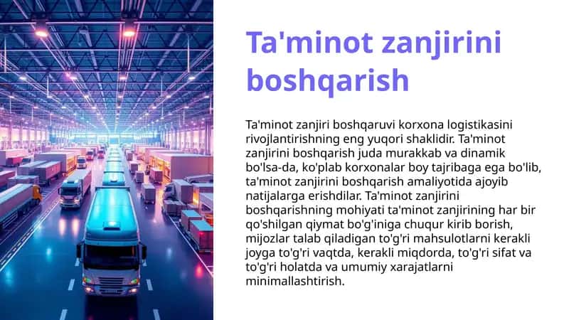 Ta'minot zanjirini boshqarish