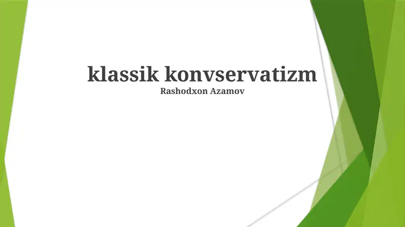 Klassik konservatizm