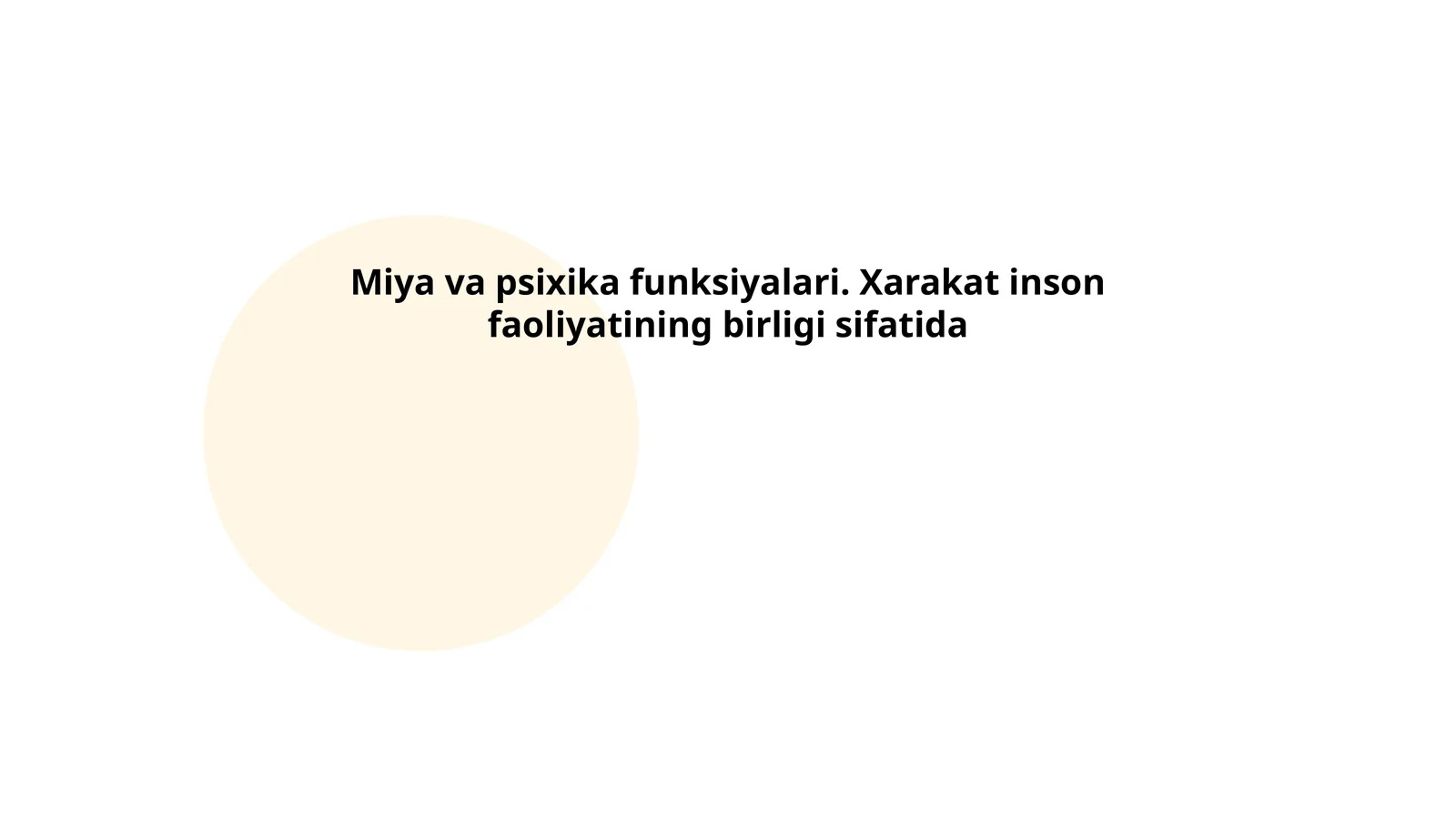 Miyadagi psixik jarayonlar