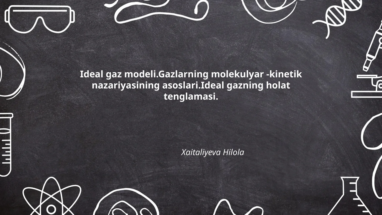 Ideal gaz modeli