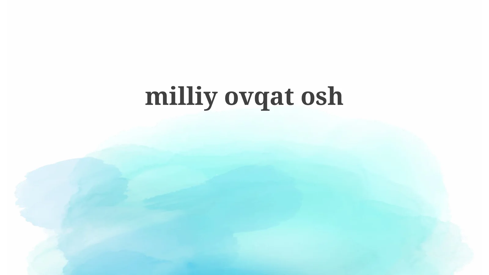 milliyovqatosh