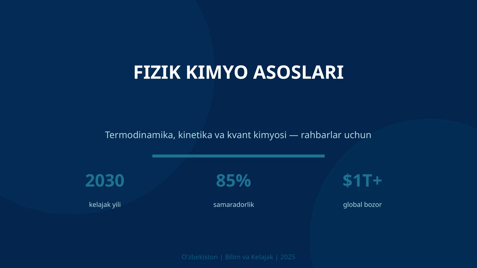 FIZIK KIMYO ASOSLARI